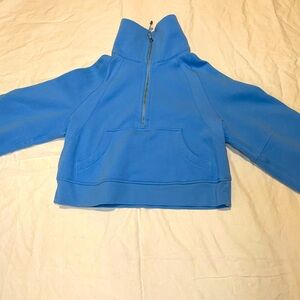 Lululemon blue half zip cropped hoodie